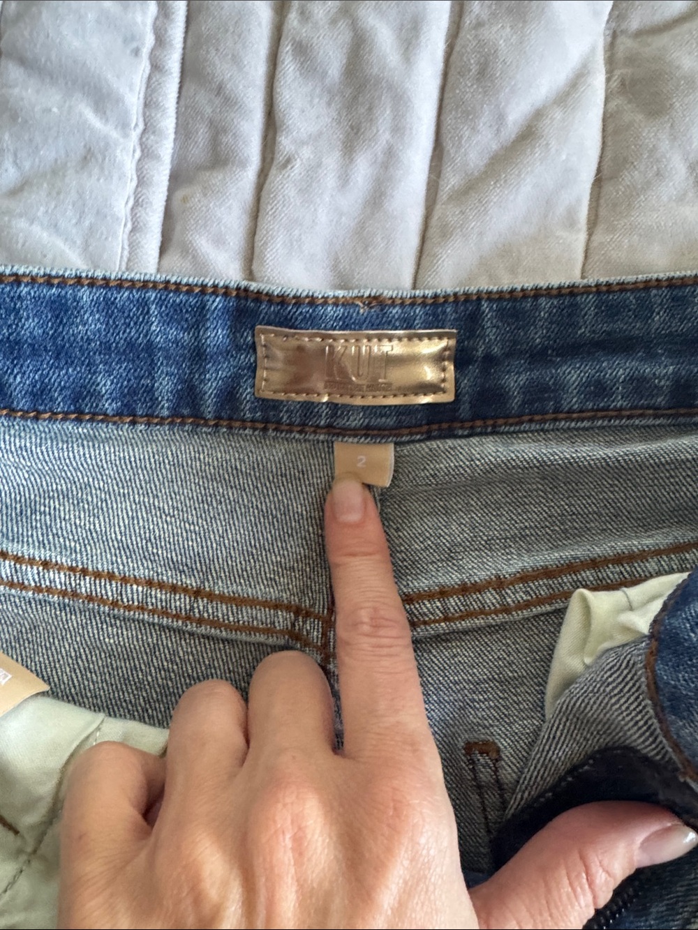 Kut from the Kloth Light Blue Straight Jeans - Picture 3 of 4